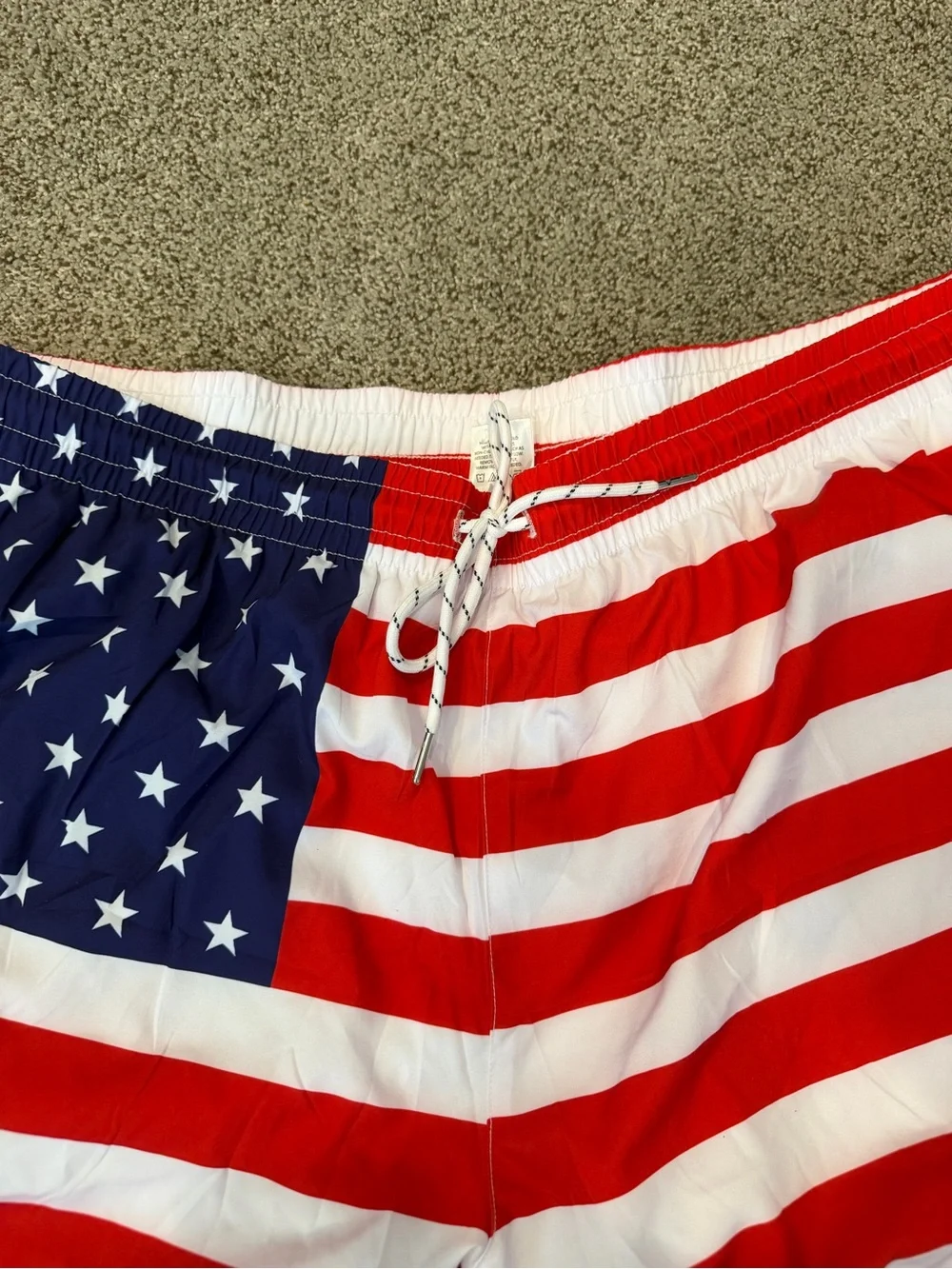 Men's American Flag Swim Shorts - Red, White & Blue